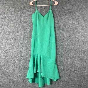 Bardot Dress Women XS Green Spaghetti‎ Strap High Low Hem Formal Cocktail